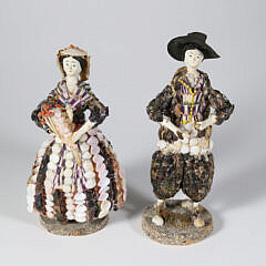 1-5583 Pair of Shell Embossed Figures A 0169 JPG