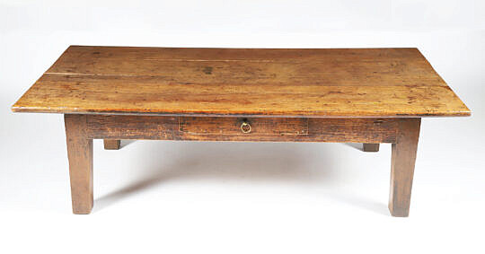 19th Century One Drawer Oak Coffee Table