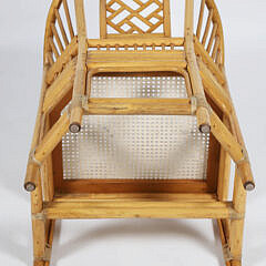 Set of Six McGuire Style Bamboo and Rattan Dining Chairs