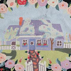 Vintage Claire Murray Hooked Rug Nantucket Rose Covered Cottage