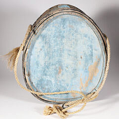 American Blue Painted Oversized Canteen, early 19th Century