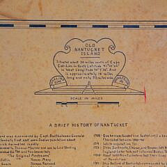 Folk Art Nantucket Map Designed and Drawn by Walter William Holt, 1929