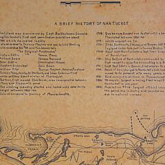 Folk Art Nantucket Map Designed and Drawn by Walter William Holt, 1929