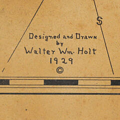 Folk Art Nantucket Map Designed and Drawn by Walter William Holt, 1929