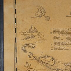 Folk Art Nantucket Map Designed and Drawn by Walter William Holt, 1929
