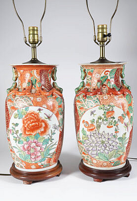 16-4900 Pair of Chinese Porcelain Lamps B 0005 JPG