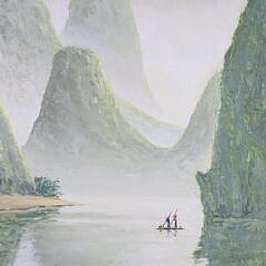 Greg Hill Oil on Linen “Li River II China”