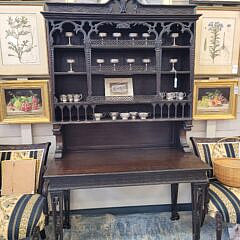 Antique Ebonized Mahogany Gothic Revival Cabinet, circa 1910