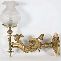 2-5583 Brass Mermaid Wall Sconce A 0065 JPG