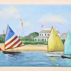 Deborah Sosebee Oil on Canvas “Rainbow Fleet”