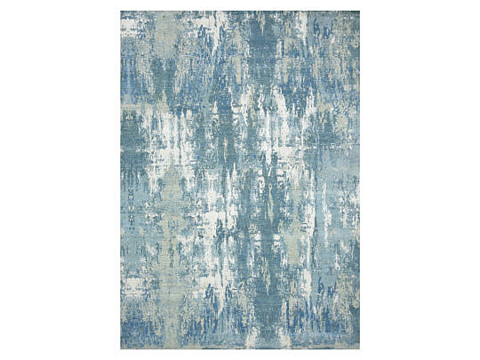 235-4700 Blue Abstract Modern Carpet A