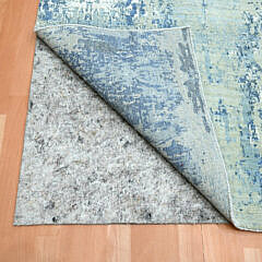 Shades of Blue Abstract Design Hand Knotted Pure Wool Oriental Carpet