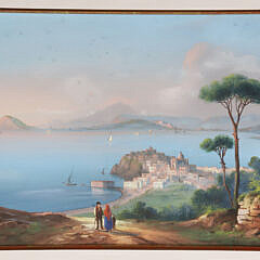 Pair of Emmanuel Meuris Neopolitan Gouache Tempera Paintings