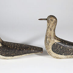 31-5462 Two Nantucket Plover Decoys A 9977_2 JPG