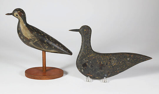 32-5462 Two Nantucket Plover Decoys A 9971_2 JPG