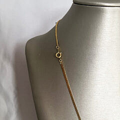 Vintage 18k Gold, Diamond and Black Pearl Pendant on Gold Chain