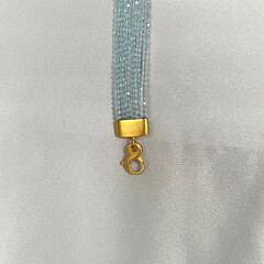 6-Strand Blue Topaz Sterling Silver Vermeil Bracelet