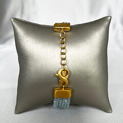 6-Strand Blue Topaz Sterling Silver Vermeil Bracelet