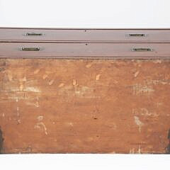 English Brass Bound Mahogany Campaign Chest of Drawers, 19th Century