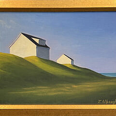 Joan Albaugh Oil on Board "Cliff Houses"
