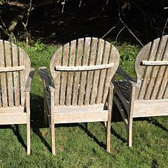 Set of Six Kingsley Bate Teak Wood Hampton Dining Chairs