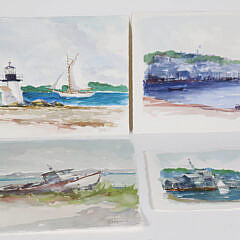 47-13 Four David Lazarus Nantucket Watercolors A 0035 JPG