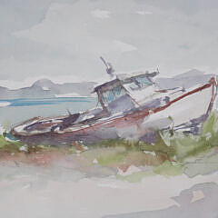 Group of Four David Lazarus Nantucket Watercolors
