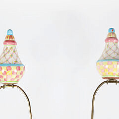 Pair of MacKenzie Childs Ceramic Lamps