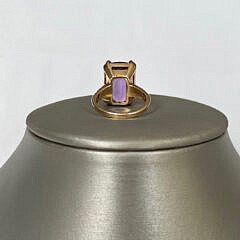 14k Yellow Gold Amethyst “Cushion Cut” Lady’s Cocktail Ring