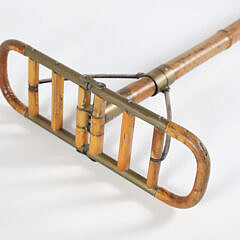 Collection of 5 Vintage Walking Sticks, Include Macrame, Gadget and Folk Art