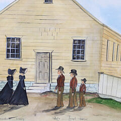 Kolene Spicher Watercolor on Paper “Quaker Children”