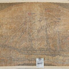 Vintage Claire Murray Hooked Rug Clippership Off Sankaty Lighthouse