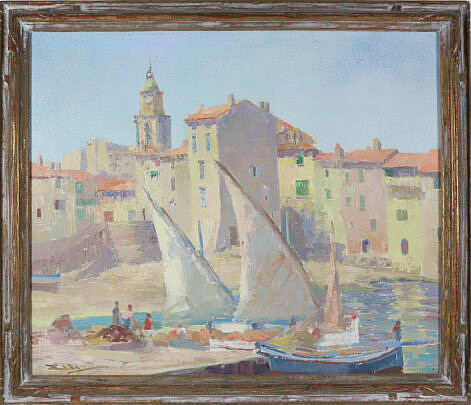 999 Henry S. Eddy Oil on Canvas St. Tropez A 9954_2 JPG