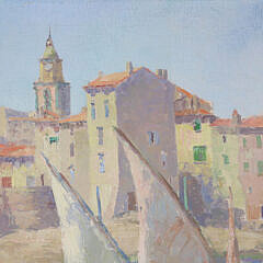 Henry Stephens Eddy Oil on Canvas “St. Tropez”