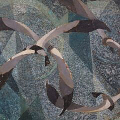 Mabel Swan Oil on Masonite “Seagulls in Flight”