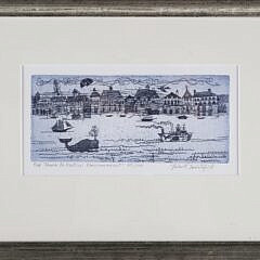 John Lochtefeld Limited Edition Print “Old Town in Nautical Environment”