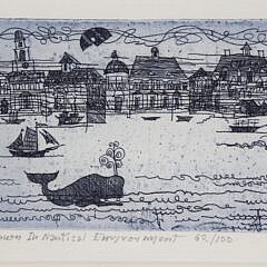 John Lochtefeld Limited Edition Print “Old Town in Nautical Environment”