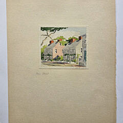 Doris and Richard Beer Watercolor on Paper “Fair Street”