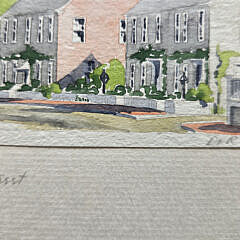 Doris and Richard Beer Watercolor on Paper “Fair Street”