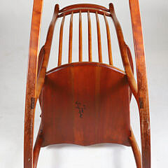 Signed Stephen Swift Cherry Rocker, circa 1996