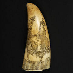 1-5591 Scrimshaw tooth Elizabethan Couple A 9770_2 JPG