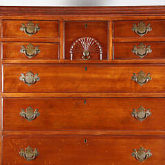 Antique Mahogany Queen Anne Style Highboy, 19th Century