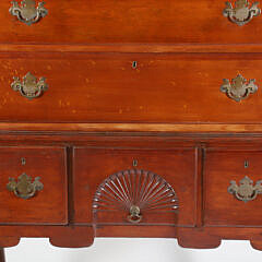 Antique Mahogany Queen Anne Style Highboy, 19th Century