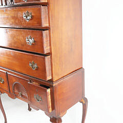 Antique Mahogany Queen Anne Style Highboy, 19th Century