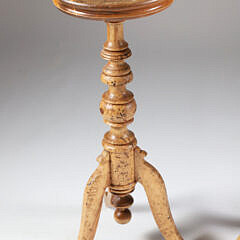 Pair of English Burlwood Tripod Plant Stands, 19th Century