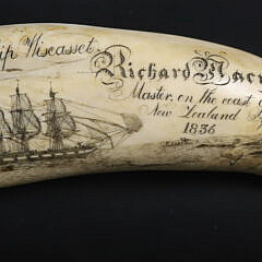 1-5600 1836 Ship Wiscasset Whale Tooth Richard Macy Master A