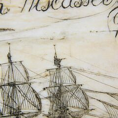 Scrimshaw Whale Tooth Ship Wiscasset “Richard Macy Master on the coast of New Zealand April 1836”