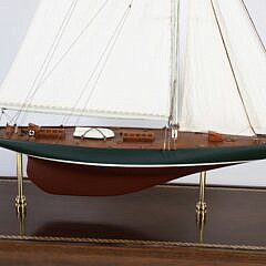 Cased Model of the 1930s America’s Cup Yacht “Shamrock V”