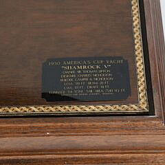 Cased Model of the 1930s America’s Cup Yacht “Shamrock V”