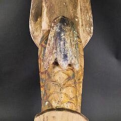 Vintage Carved and Painted Mermaid Ships Figurehead, 20th Century 